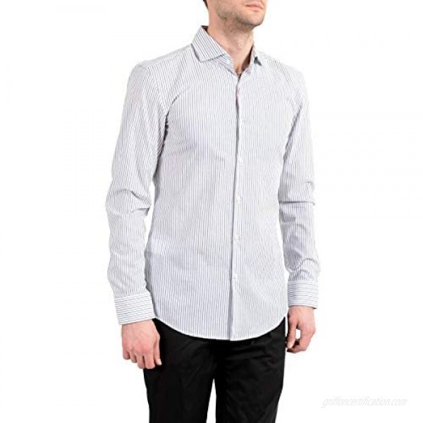 Hugo Boss Men's C-Jason Slim Fit Striped Long Sleeve Dress Shirt US 15.75 IT 40