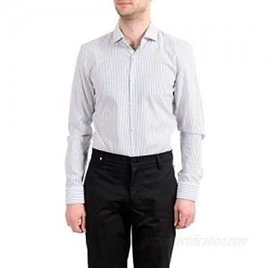 Hugo Boss Men's C-Jason Slim Fit Striped Long Sleeve Dress Shirt US 15.75 IT 40