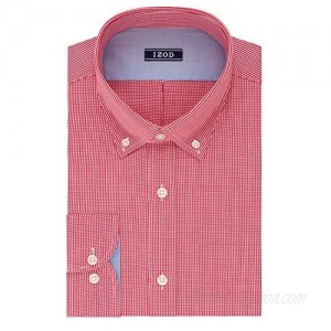 IZOD Men's Slim Fit Gingham Buttondown Collar Dress Shirt