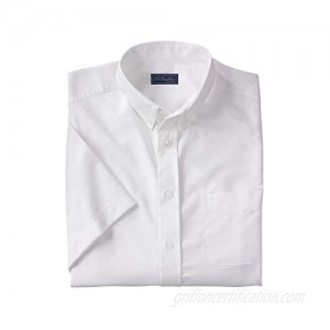KingSize KS Signature Men's Big & Tall Wrinkle-Resistant Short-Sleeve Oxford Dress Shirt - Tall - 17 1/2  White