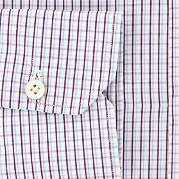 Kiton Stripes Button Down Cutaway Collar Cotton Slim Fit Dress Shirt