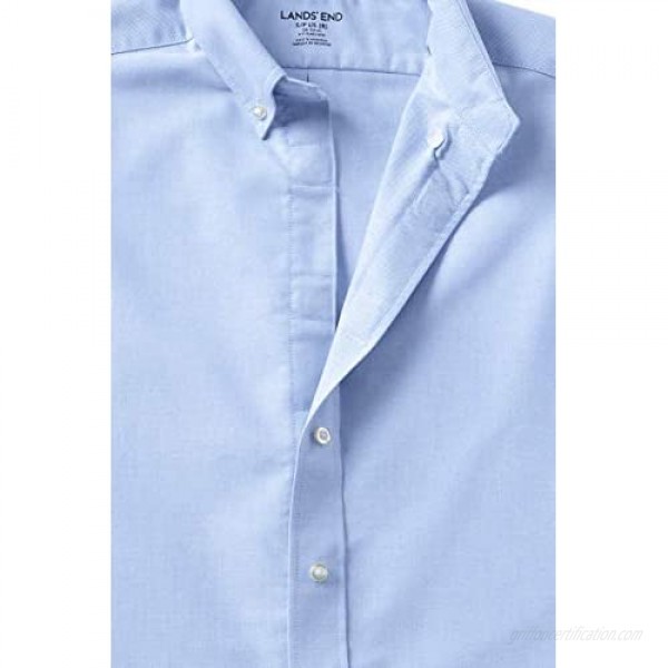 Lands' End School Uniform Men's Adaptive Long Sleeve Oxford Dress Shirt