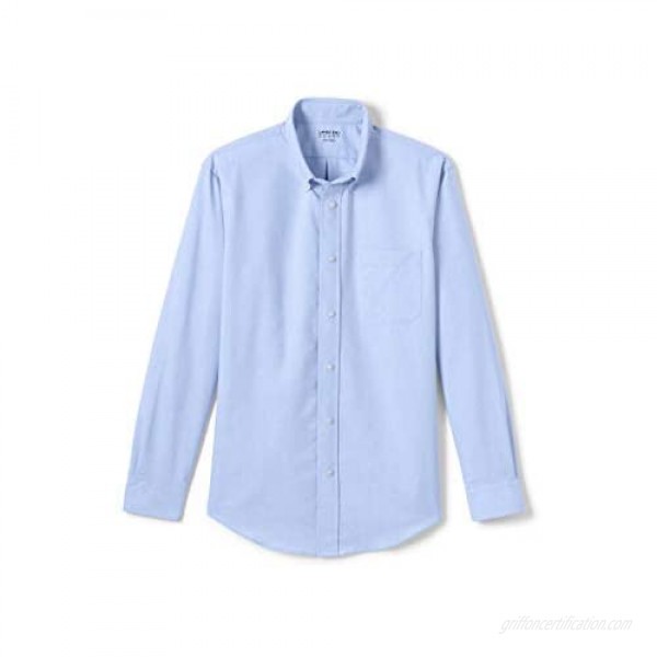 Lands' End School Uniform Men's Adaptive Long Sleeve Oxford Dress Shirt