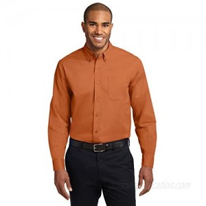 Port Authority Easy Care Men Dress Shirts Long Sleeve – Regular Extended Tall Sizes