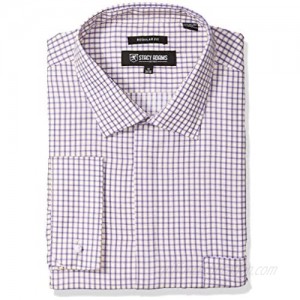 STACY ADAMS Men's Big and Tall Bold Check Classic Fit Dress Shirt