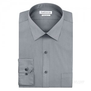 Van Heusen Mens Dress Shirts Regular Fit Solid Pincord Spread Collar