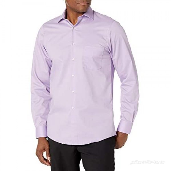 Van Heusen Men's Flex Regular Fit Solid Spread Collar Dress Shirt