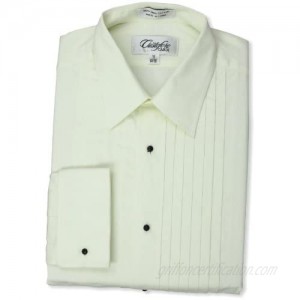 Cardi Men's Tuxedo Shirt - 100% Cotton  1/2 Inch  Laydown Collar  Ivory