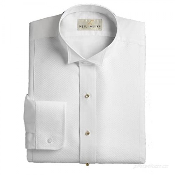White Pique Package-Pique Wing Shirt Pique Vest Bow Tie Cufflinks & Studs Set