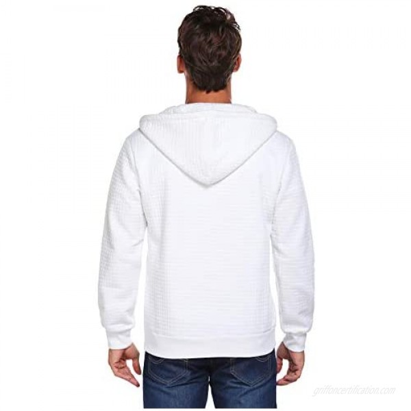 COOFANDY Men's Casual Zip-up Hoodies Plain Lightweight Sweatshirt