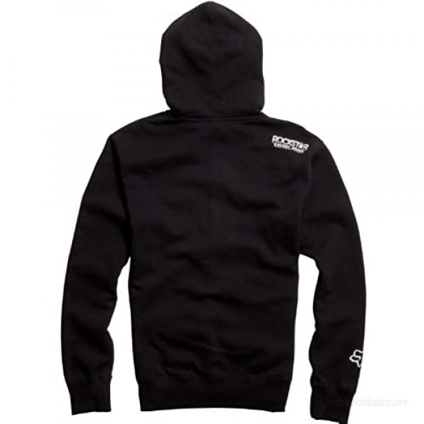 Fox Racing Rockstar Faded Front Fleece Men's Hoody Zip Authentic Sweatshirt - Black / Medium