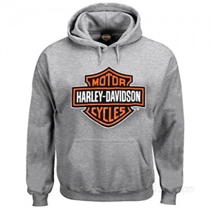 Harley-Davidson Men's Pullover Sweatshirt  Bar & Shield Hoodie  Gray 30296627