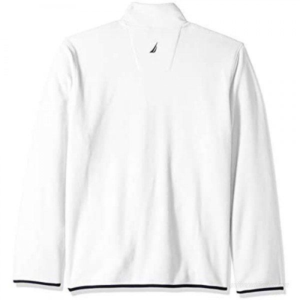 Nautica Men's Polar Fleece 1/4 Zip Block Logo Sweatshirt