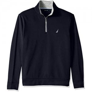 Nautica Men's Solid 1/4 Zip Fleece Sweatshirt