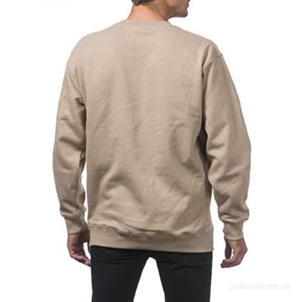 Pro Club Men's Comfort Plain Blank Crew Neck Fleece Pullover Sweater (9oz)