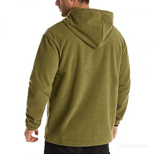 Surenow Mens Fleece Hoodies Pullover Sweatshirt Zip-up Jacket Heavyweight Warm Soft Flannel Coat