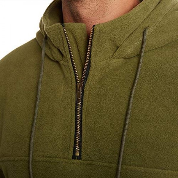 Surenow Mens Fleece Hoodies Pullover Sweatshirt Zip-up Jacket Heavyweight Warm Soft Flannel Coat