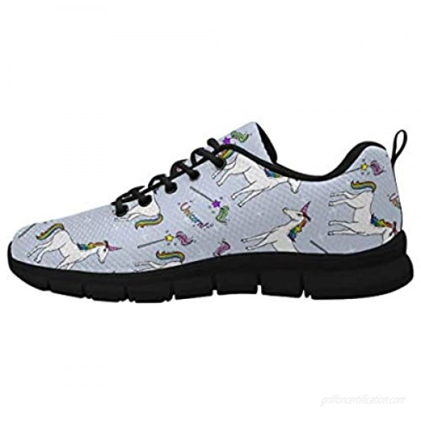 InterestPrint Unicorns and Magic Wands Women's Walking Shoes Lightweight Casual Running Sneakers