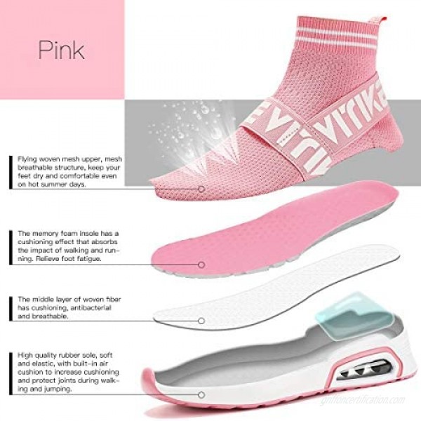 VITIKE Women's Lightweight Walking Shoes Stylish Sock Sneakers