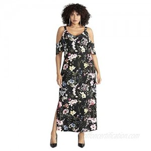 RACHEL Rachel Roy Women's Plus Size Gaia Printed Jersey Maxi Dress