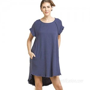 Umgee Lovable High Low Dress! The Solid is Linen and The Stripe is Cotton