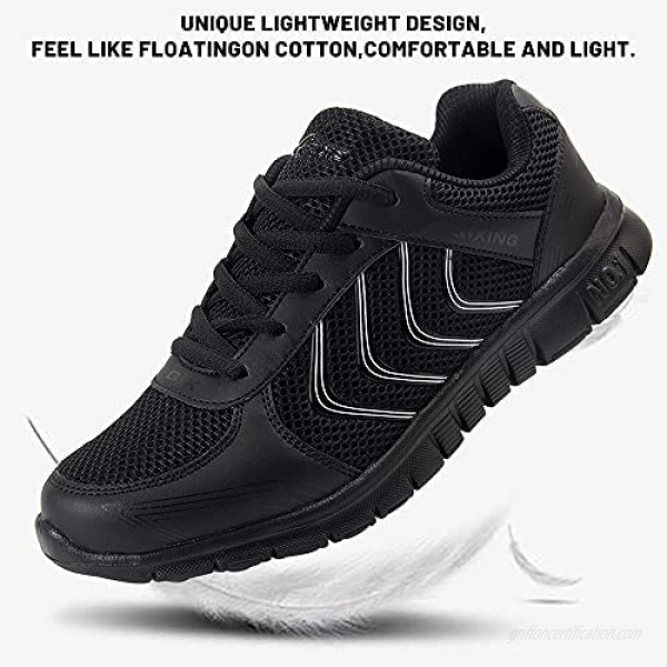 DUOYANGJIASHA Women's Athletic Road Running Mesh Breathable Casual Sneakers Lace Up Comfort Sports Student Fashion Tennis Shoes