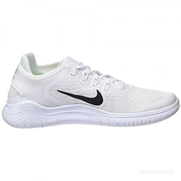 Nike Women's Free RN 2018 Running Shoe White/Black 6 M US