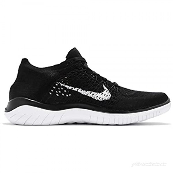 Nike Womens Free RN Flyknit 2018 Running Trainers 942839 Sneakers Shoes Black/White (Black Upper) 11