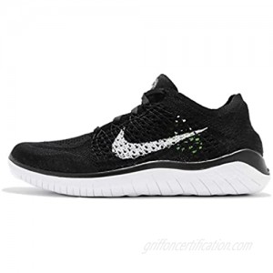Nike Womens Free RN Flyknit 2018 Running Trainers 942839 Sneakers Shoes  Black/White (Black Upper)  11