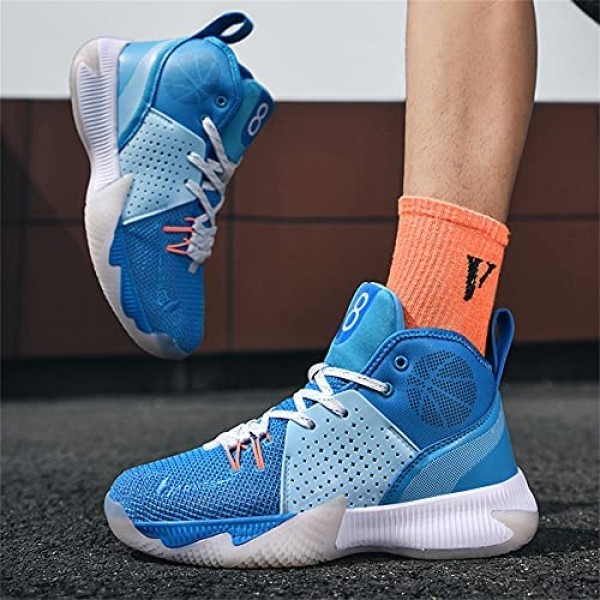 Narstin Women's Fashion Casual Basketball Shoes wear-Resistant Non-Slip General high-top Sneakers Comfortable and Breathable Tennis Shoes