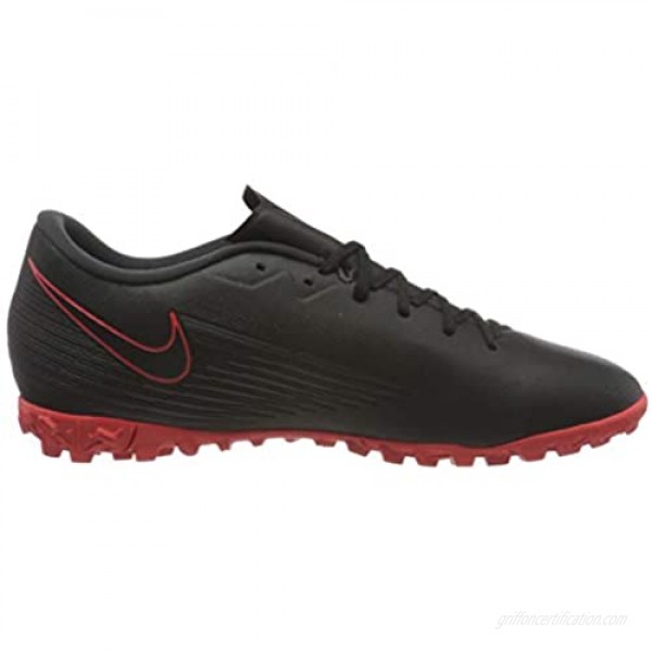 Nike Men's Vapor 13 Academy TF Football Shoe Black Black Dark Smoke Grey Chile Red 11