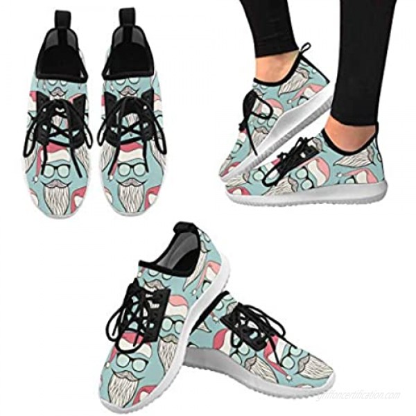 InterestPrint Breathable Dolphin Ultra Light Women Running Shoes Rainbow and a Unicorn