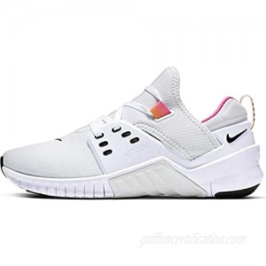 Nike Women's Free Metcon 2 Training Shoe  White/Black/Laser Fuchsia  Size 9.0