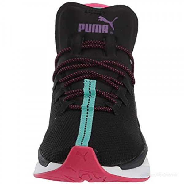 PUMA Women's LQDCell Shatter Sneaker Black Blue 8.5