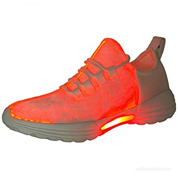 EliteShine Fiber Optic Light Up Flashing Shoes Fashion Party Sneaker