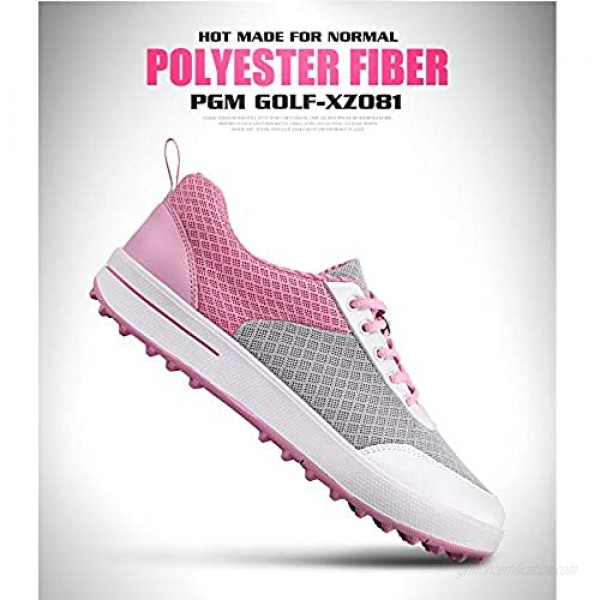 Mhwlai Summer Breathable mesh Golf Shoes Golf Shoes Women's Ultra-Lightweight wear-Resistant mesh-Free Golf Shoes 34-39