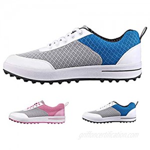 Mhwlai Summer Breathable mesh Golf Shoes Golf Shoes Women's Ultra-Lightweight wear-Resistant mesh-Free Golf Shoes 34-39
