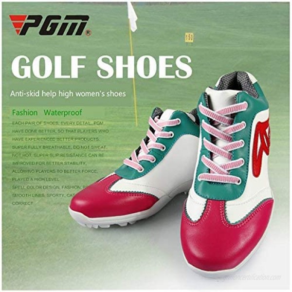 Mhwlai Women's Golf Shoes Waterproof and Breathable top Sports Shoes Increased 3cm Golf Ladies Shoes 35-39