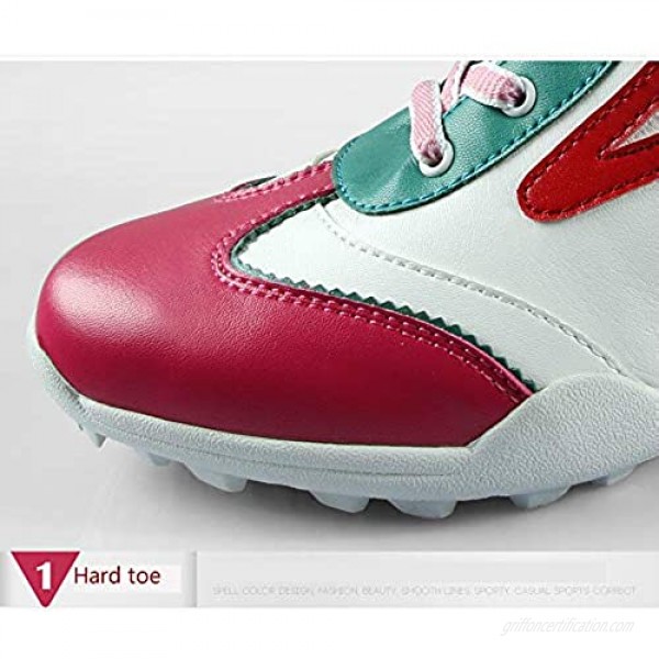 Mhwlai Women's Golf Shoes Waterproof and Breathable top Sports Shoes Increased 3cm Golf Ladies Shoes 35-39