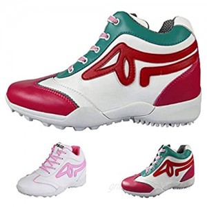Mhwlai Women's Golf Shoes  Waterproof and Breathable top Sports Shoes Increased 3cm Golf Ladies Shoes 35-39