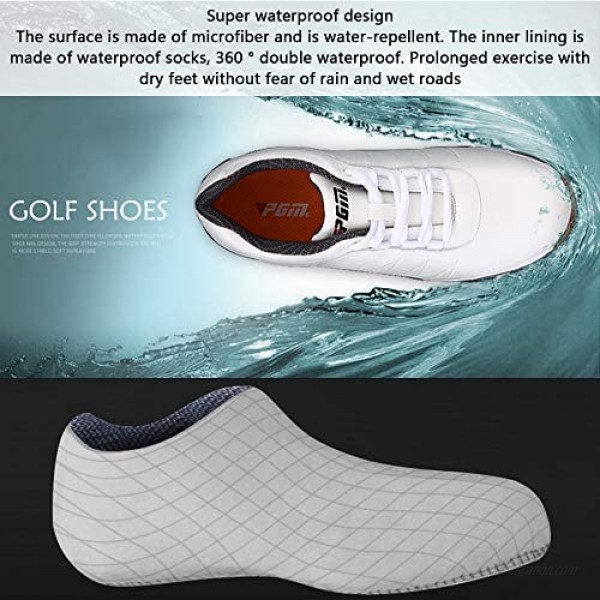 N.Y.L.A. Ladies Golf Shoes Studless Microfiber Waterproof Golf Training Shoes Non-Slip wear-Resistant Golf Sports Shoes Rotating Shoelaces/Quick Put on and take Off
