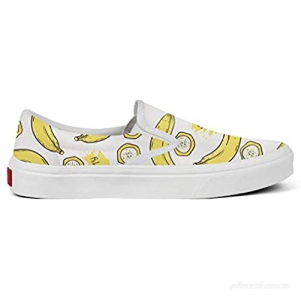 Organic Bananas Women's Canvas Slip on Sneakers Casual Shoes