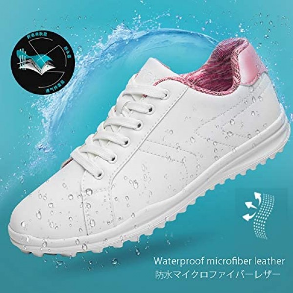 RTY 0801A Womens Golf Shoes Soft Waterproof Breathable Pink b 39