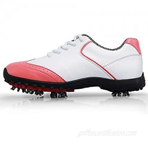 RTY XZ080 Women's Waterproof Golf Shoes with Spikes Pink 39