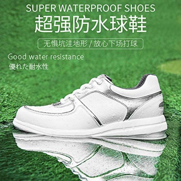 RTY XZ144 Women's Golf Shoes Height Increase Insoles Girl's Waterproof Casual Shoes White 36