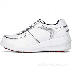 RTY XZ144 Women's Golf Shoes  Height Increase Insoles  Girl's Waterproof Casual Shoes White 36