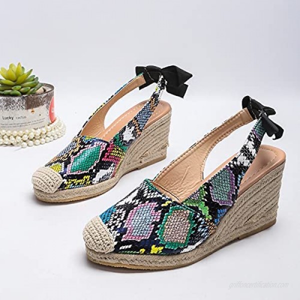 Smooto Platform Wedge Sandals Women's Summer Open Toe Ankle Strap Sandals Platform Wedge Shoes Beach Casual Wedge Sandals Fashion Sandals