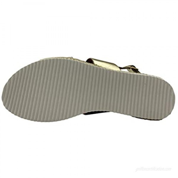 VonVonCo Fashion Platform Sandals for Women Buckle Strappy Casual Shoes Open Toe Beach Straw Shoe Sandals