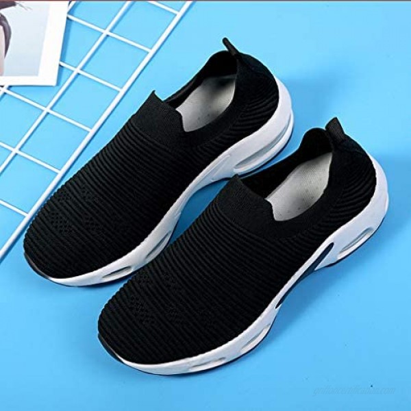 VonVonCo Sneakers for Women Fashion Casual Wedge Platform Loafers Athletics Shoes Thick Bottom Shoes