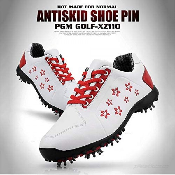 Waterproof Ladies Golf Shoes Lightweight and Breathable Golf Shoes Spikes Non-Slip Comfortable and Wearable Golf Hiking Training Shoes